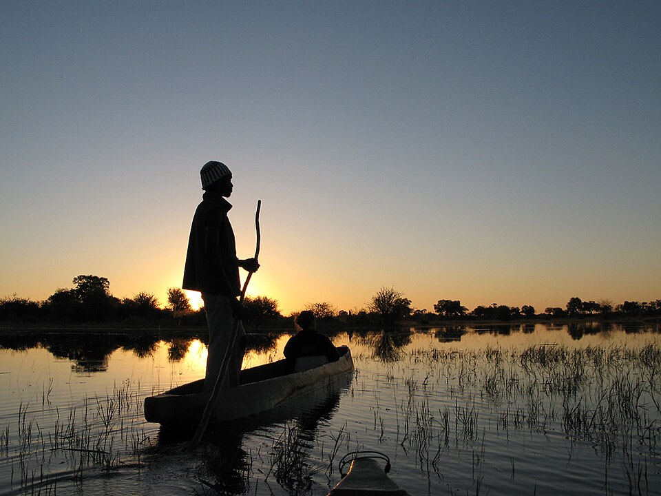Delta de l'Okavango en mokoro